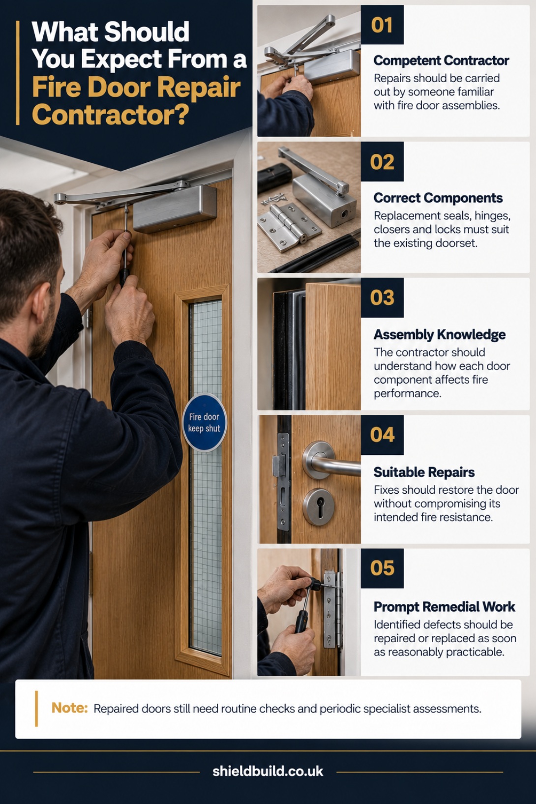 What should you expect from a fire door repair contractor